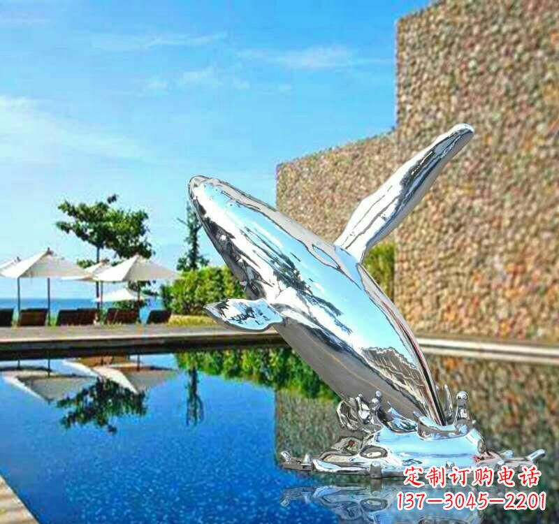 常州不锈钢鲸鱼动物雕塑