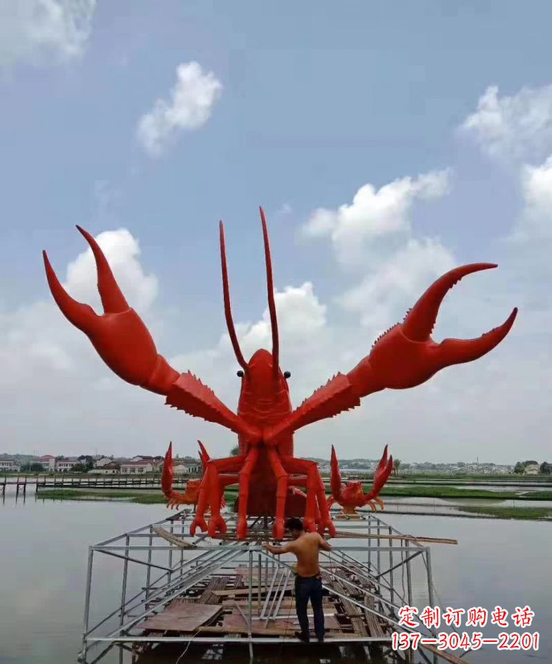 常州不锈钢景观大龙虾雕塑