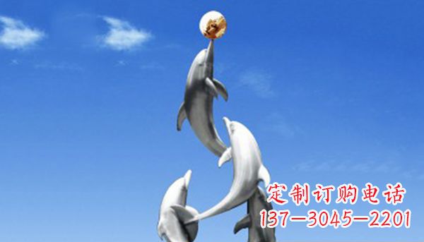 常州不锈钢海豚雕塑——精美的海洋艺术