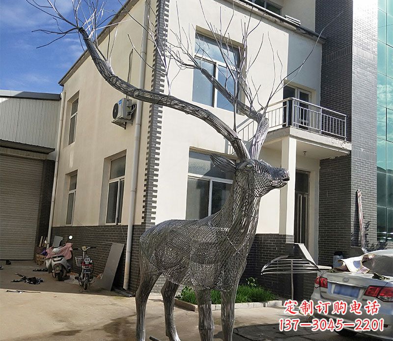 常州不锈钢景观梅花鹿
