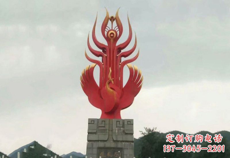 常州凤凰雕塑美丽传奇的象征