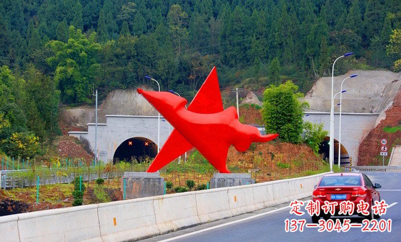 常州不锈钢五角星雕塑标志着和平与希望