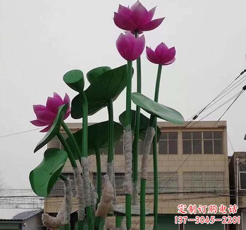 常州不锈钢荷花雕塑——精美绝伦