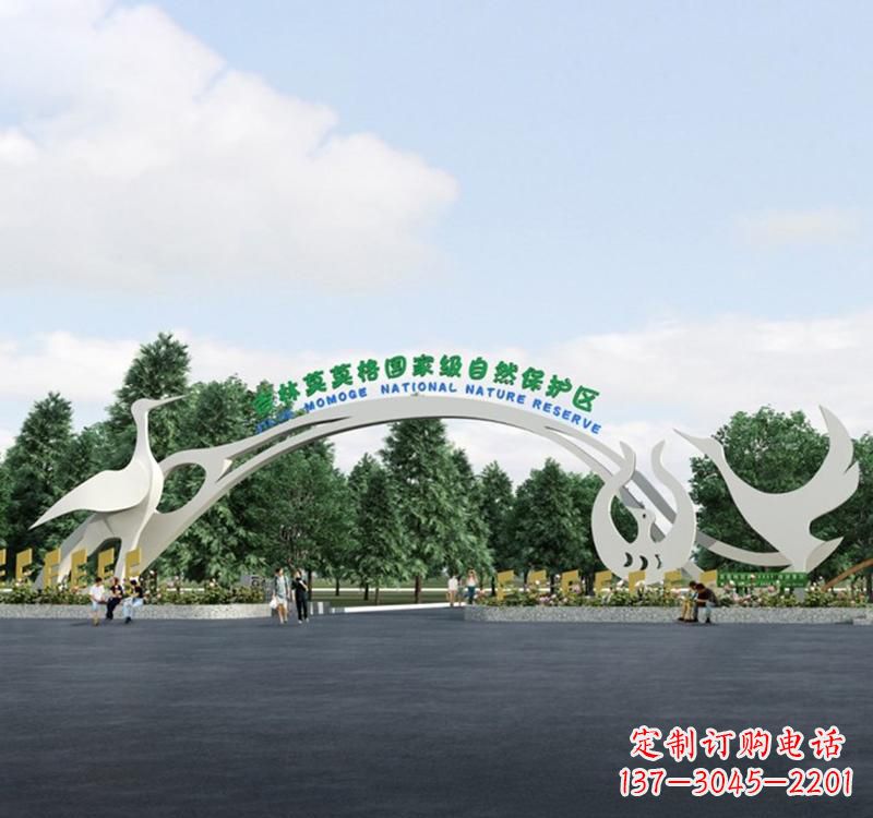常州不锈钢景区拱门雕塑精美绝伦