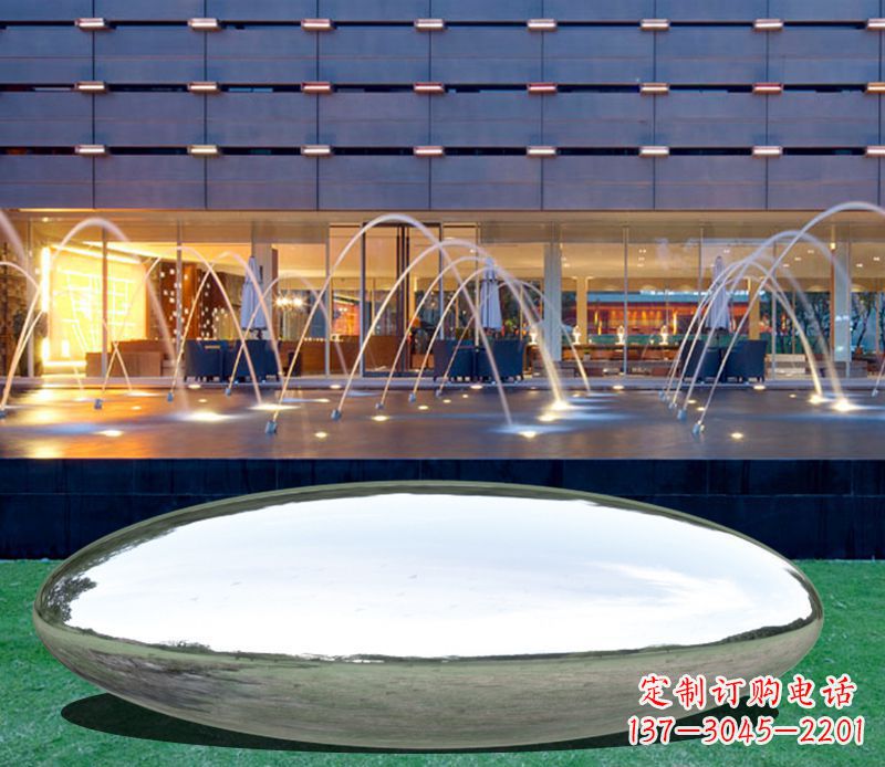 常州不锈钢镜面鹅卵石雕塑