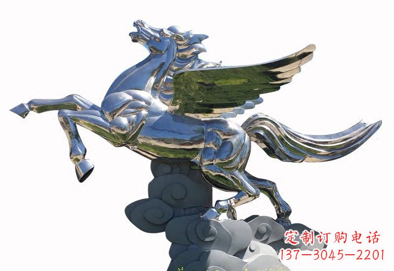 常州不锈钢镜面飞马雕塑