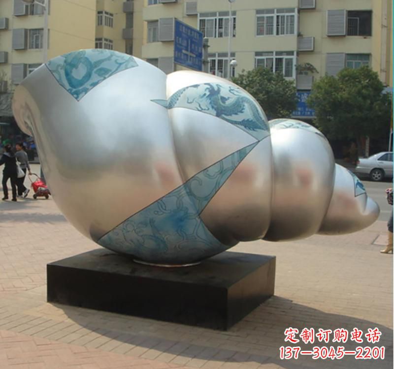 常州不锈钢海螺雕塑艺术的精美融合