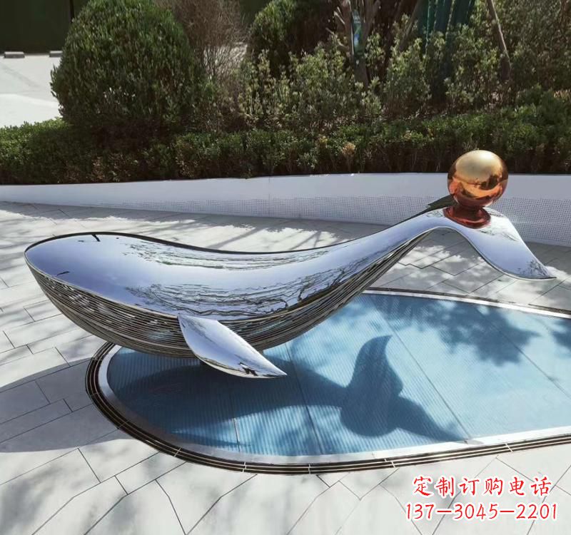 常州不锈钢镜面海豚雕塑