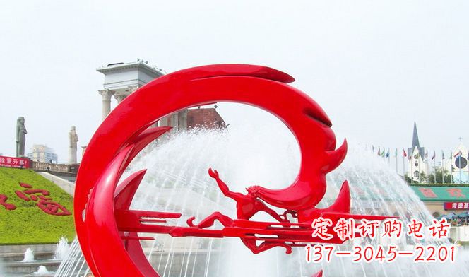 常州夸父的传奇不锈钢雕塑