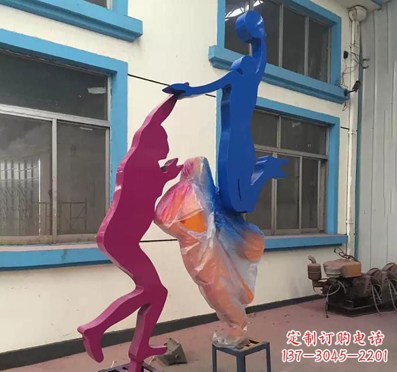 常州不锈钢篮球运动员雕塑纪念篮球运动传奇