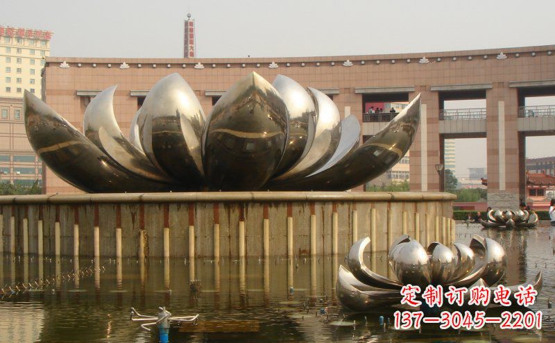 常州不锈钢莲花雕塑 (3)