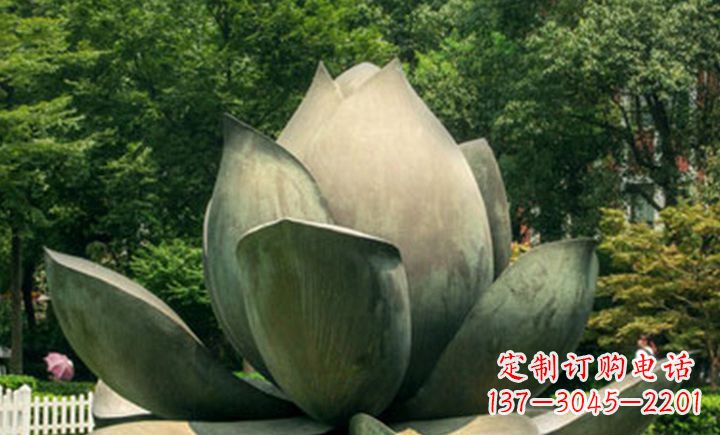 常州不锈钢莲花公园精美的雕塑装点