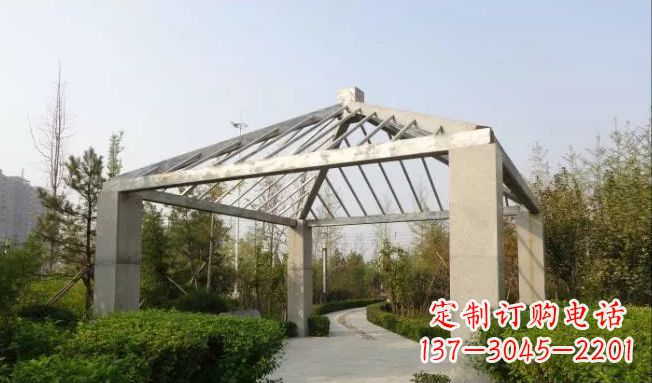 常州不锈钢凉亭雕塑点缀公园景观