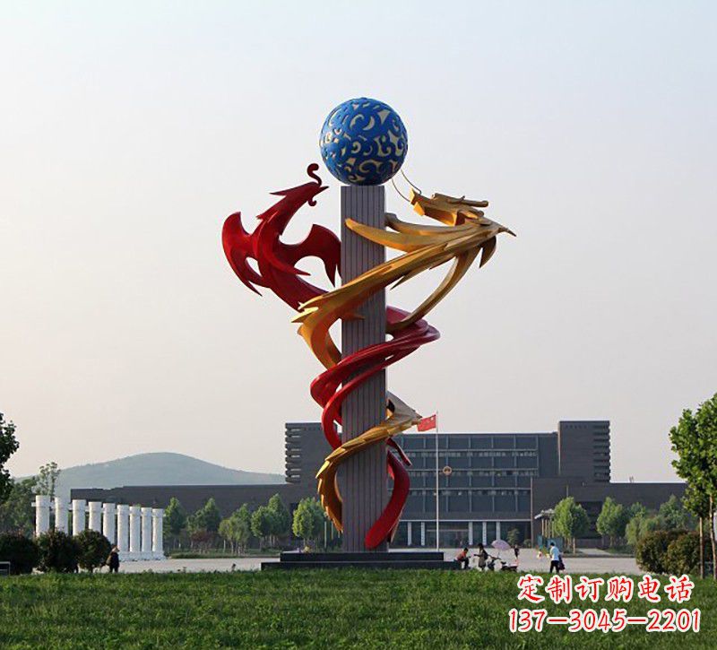 常州不锈钢龙凤雕塑