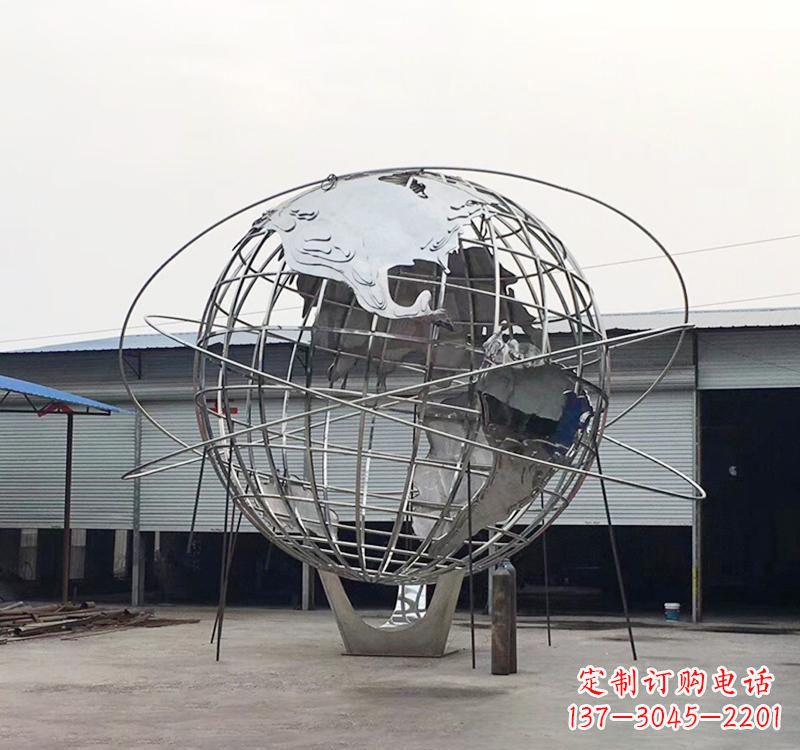 常州不锈钢镂空地球雕塑