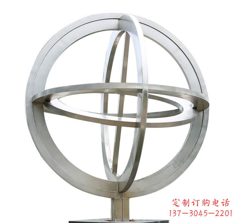 常州不锈钢镂空地球仪雕塑2