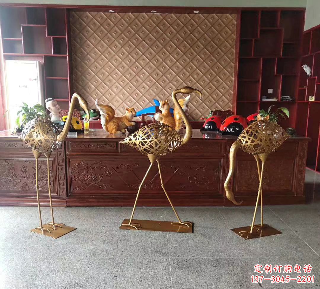 常州不锈钢火烈鸟雕塑——熠熠生辉