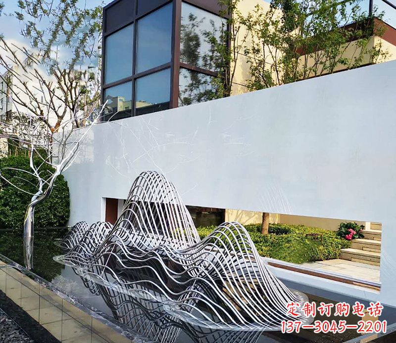常州不锈钢镂空假山雕塑精美外形,细腻工艺