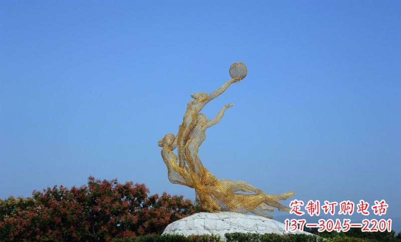 常州精致的不锈钢女排雕塑