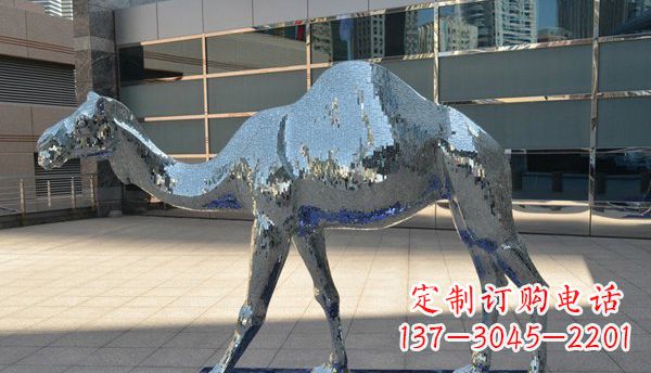 常州不锈钢骆驼动物雕塑