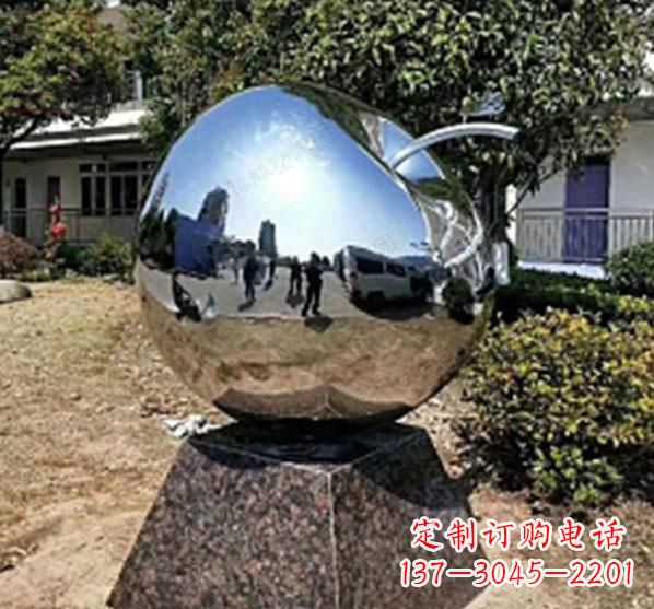 常州不锈钢蚂蚁滚苹果雕塑艺术与科技的完美结合