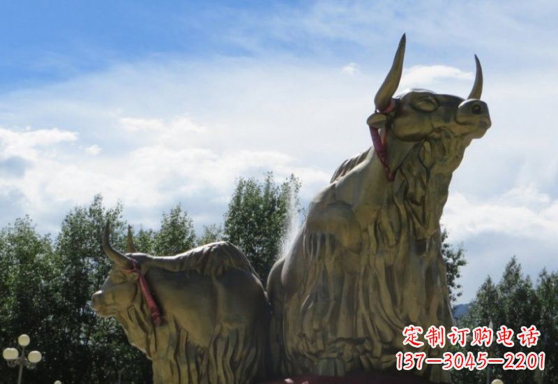 常州不锈钢牦牛雕塑一种传统文化的精美传承