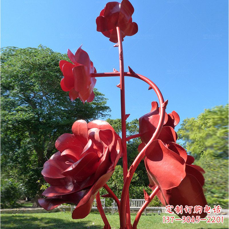 常州玫瑰雕塑艺术的精美表达