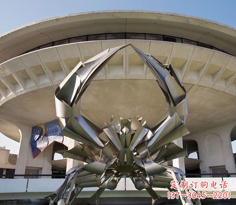 常州不锈钢螃蟹雕塑美观耐候的户外装饰