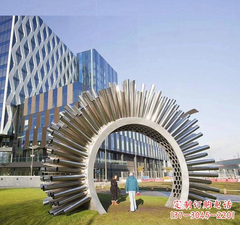 常州不锈钢拱门雕塑高雅典雅的艺术