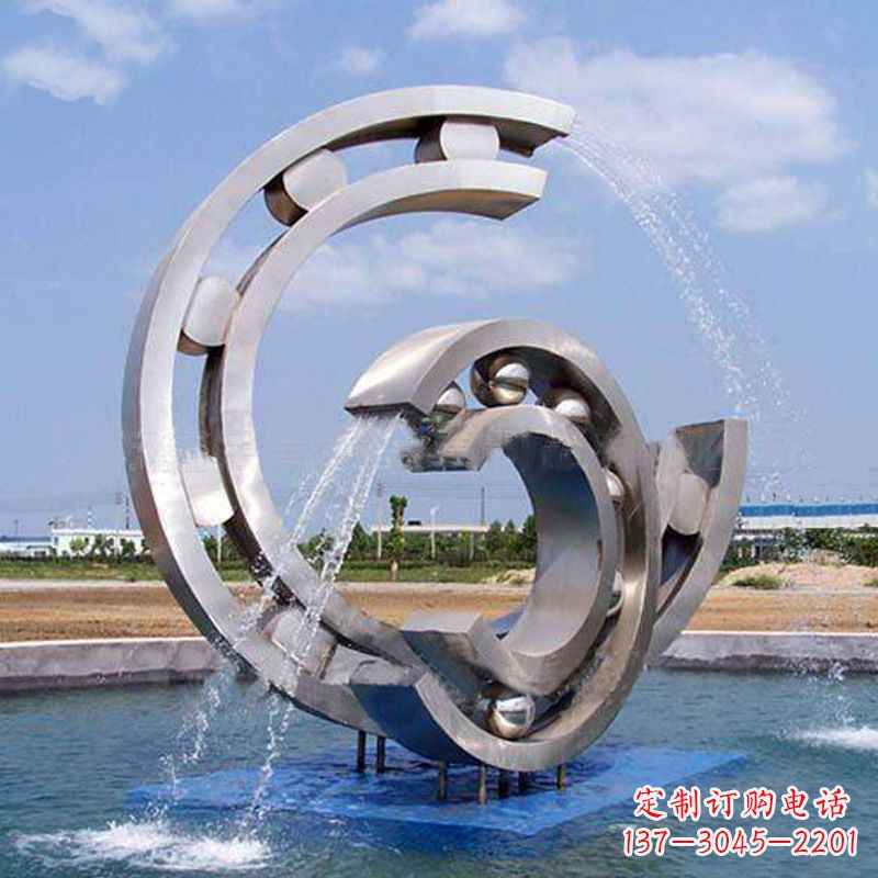 常州不锈钢喷水雕塑点缀园林水景的美