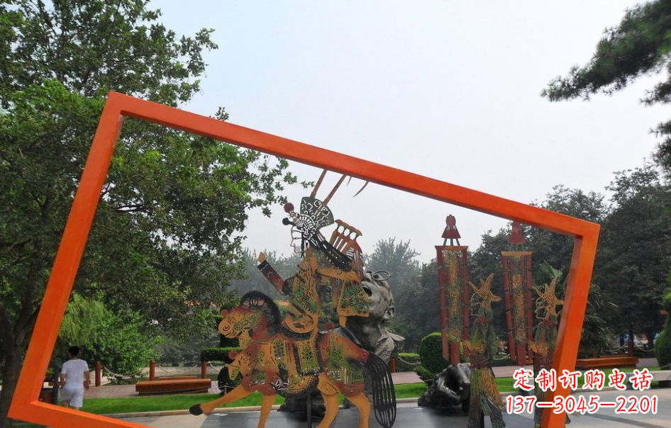 常州传承皮影戏——不锈钢皮影戏雕塑