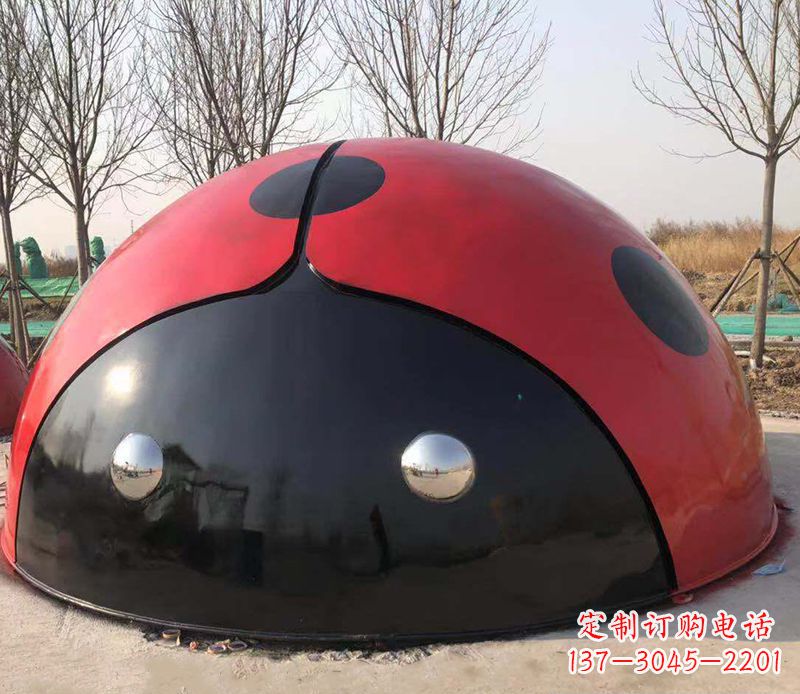 常州不锈钢瓢虫雕塑精致的艺术之美