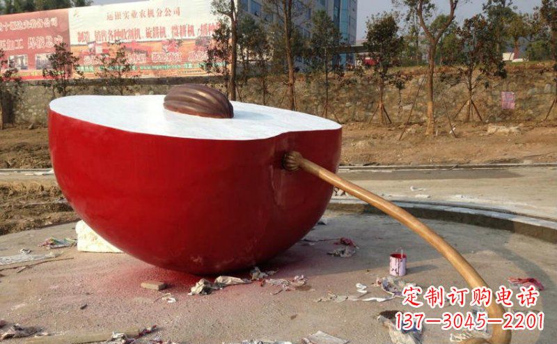 常州不锈钢苹果雕塑