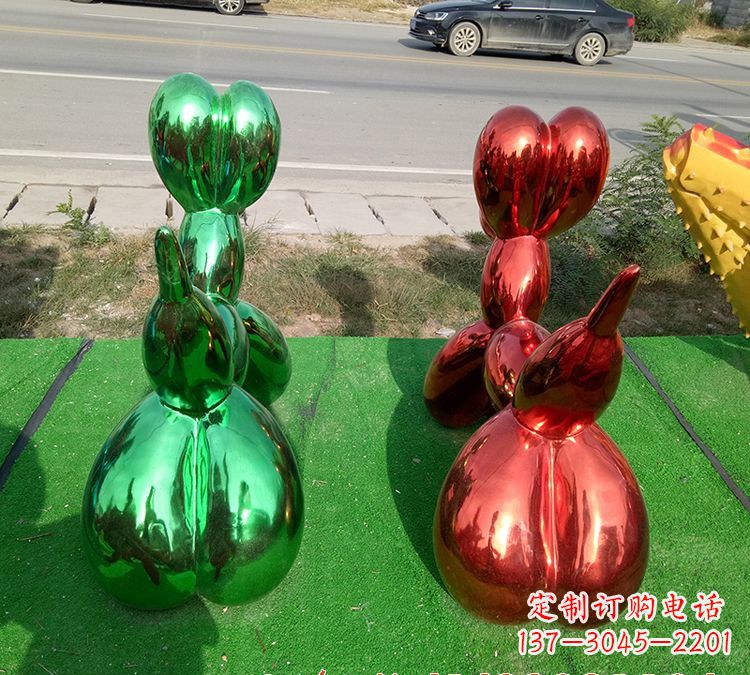 常州不锈钢气球狗雕塑