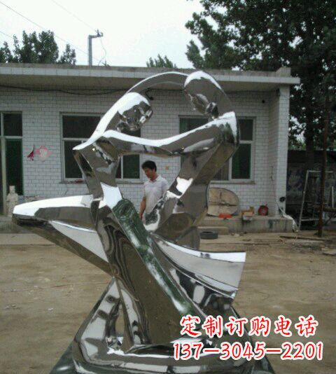常州不锈钢情侣跳舞雕塑