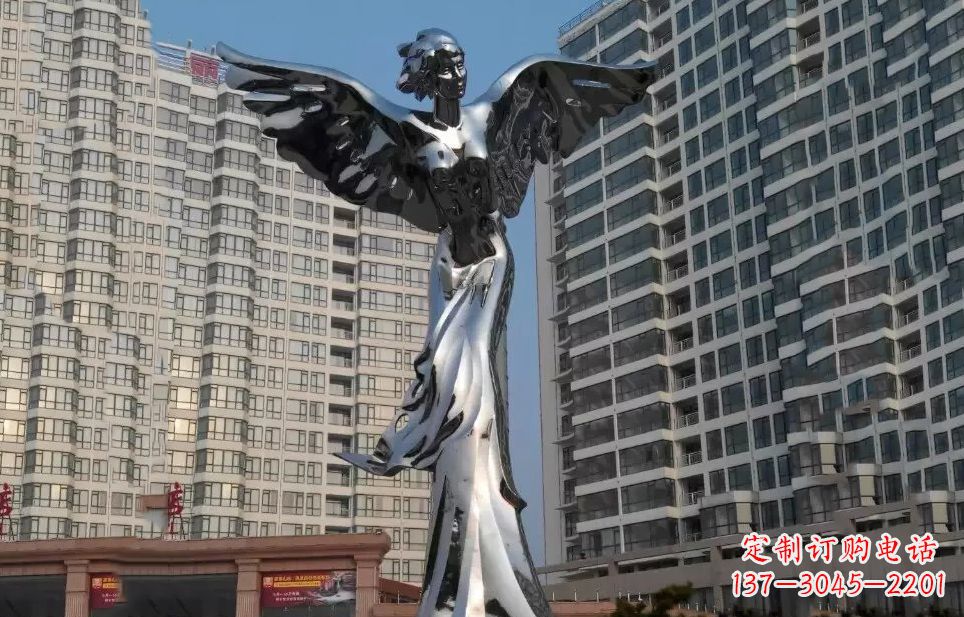 常州不锈钢人物天使雕塑
