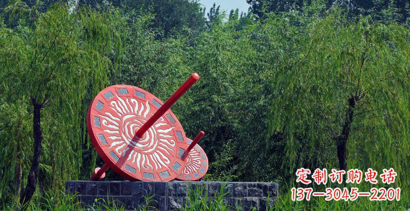 常州不锈钢日晷校园雕塑点亮校园时光