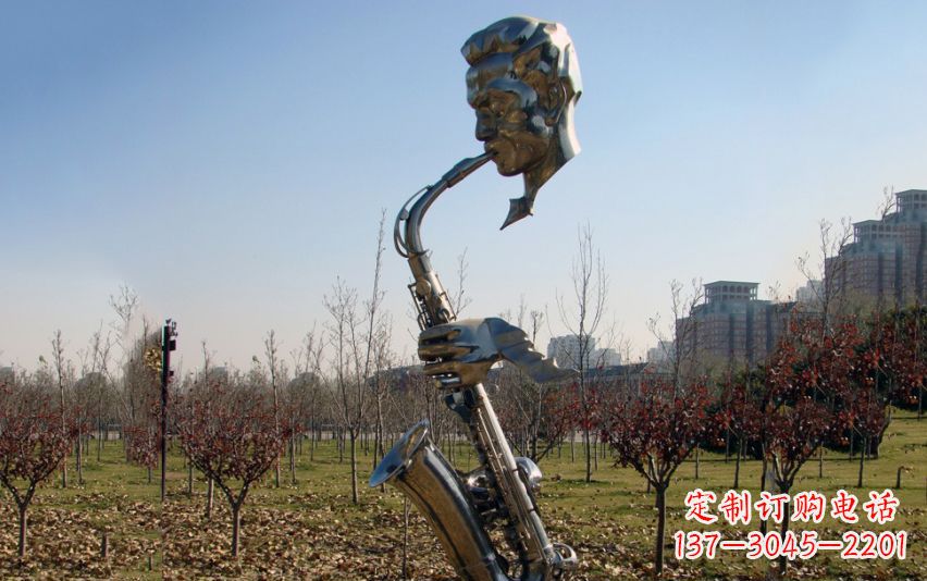 常州不锈钢萨克斯雕塑流动的美丽