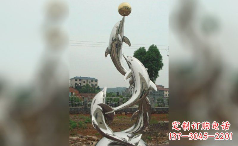 常州不锈钢海豚雕塑的美丽