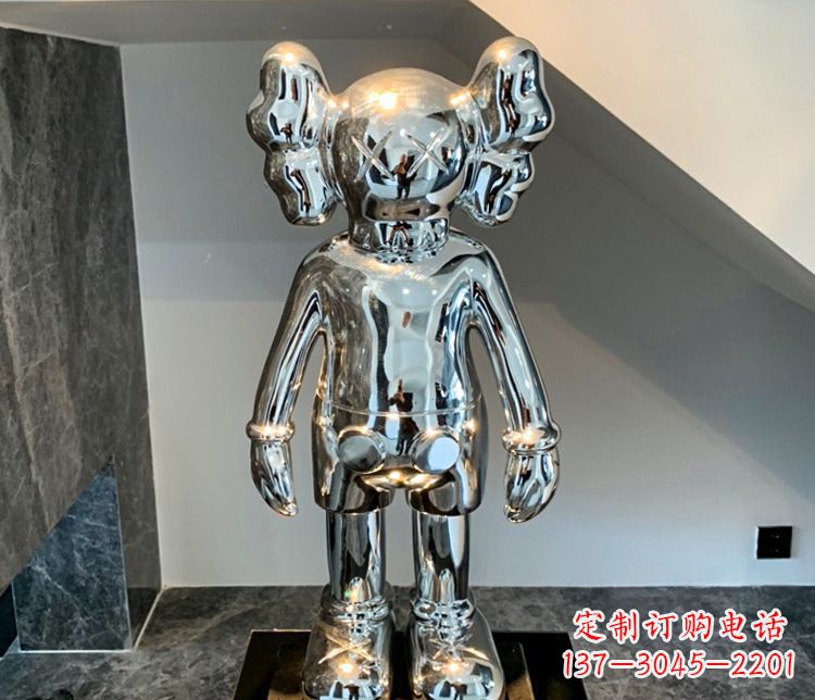 常州不锈钢商场卡通机器人雕塑