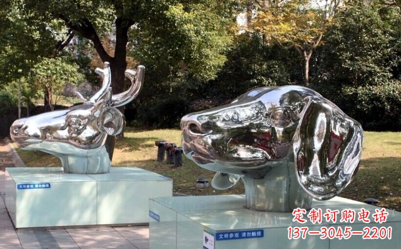常州十二生肖头像景观雕塑