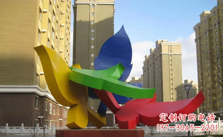 常州不锈钢树叶景观雕塑