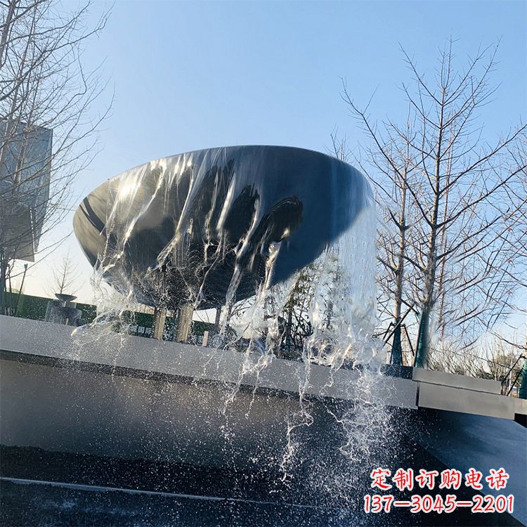 常州不锈钢水钵瀑布喷泉雕塑艺术与美感的完美结合