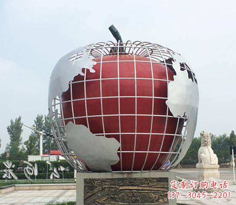 常州不锈钢水果雕塑艺术品精美绝伦
