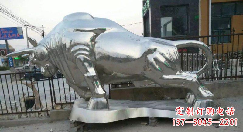 常州不锈钢拓荒牛公园景观雕塑