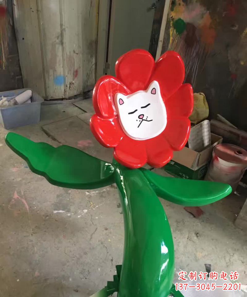 常州不锈钢太阳花雕塑美丽的景观装饰