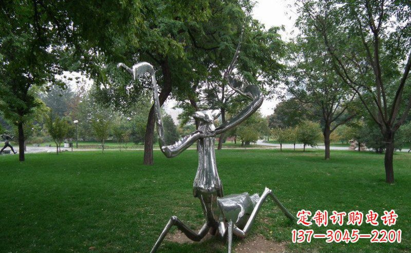 常州不锈钢螳螂动物雕塑