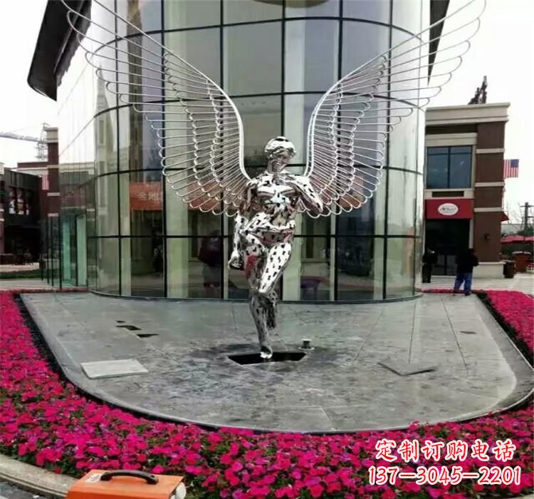 常州不锈钢天使雕塑传递着爱的美丽