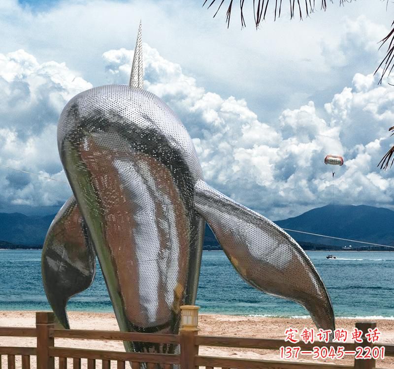 常州不锈钢鲸鱼雕塑精美绝伦