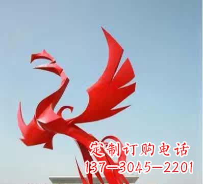 常州不锈钢铁艺凤凰雕塑美丽的象征